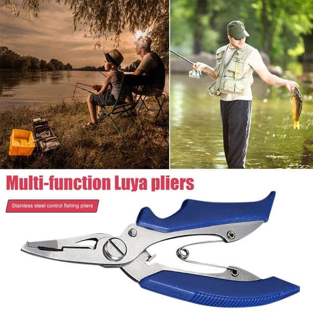 Alicates de pesca de acero inoxidable Tijeras de pesca multifunción Herramienta de línea de alicates