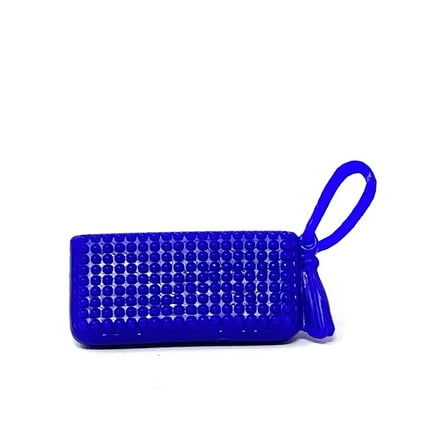 Barbie Doll Blue Stud Pattern Clutch Handbag Purse - Doll Clothing & Accessories