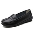 thumbnail image 3 of Summer Women Plus Loafers 2026 Outdoor Solid Color Round Closed Toe Low Heel Slip On Lightweight Cushioned Orthopedic Arch Support Wide Toe Box Comfortable Walking Daily Flat Shoes Black 36, 3 of 6