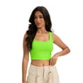 thumbnail image 3 of Women's Square Neck Crop Top Basic Sleeveless Fitted Tank Top Casual Cami, 3 of 6