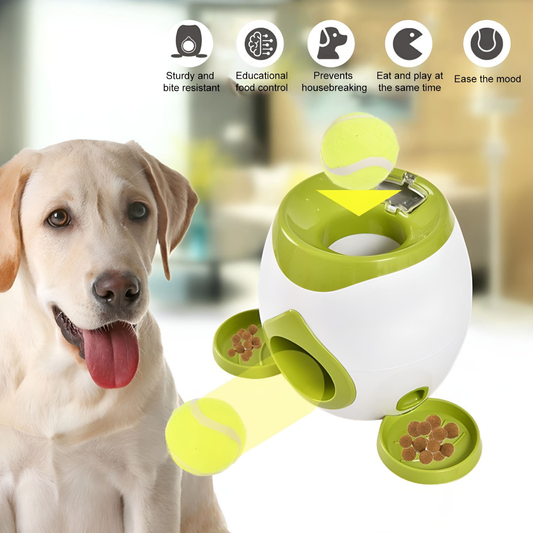 BESTSKY 2026 New Automatic Ball Launcher Pet Tennis Ball Launcher Toy Automatic Pet Feeder Launcher Dog Interactive Throwing Ball Machine