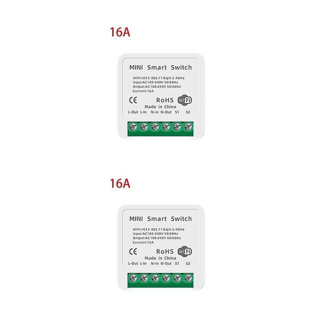 Methold Mini interruptor WiFi inteligente, teléfono inteligente inalámbrico, Control remoto, cuenta regresiva, automatización, interruptor, 16A 2Conjunto