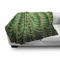 thumbnail image 3 of Cactus Soft Flannel Fleece Throw Blanket, Photo of Cactus with Spikes Plant Flower Fruit from Close Zoom Shoot with Spikes Print, Cozy Plush for Indoor and Outdoor Use, 50" x 60", Green, by Ambesonne, 3 of 6