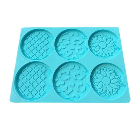

Car Coaster Casting Mold with 6 Cells in Various Patterns Cup Tray Silicone Soft Baking Pan for Chocolate Biscuits New