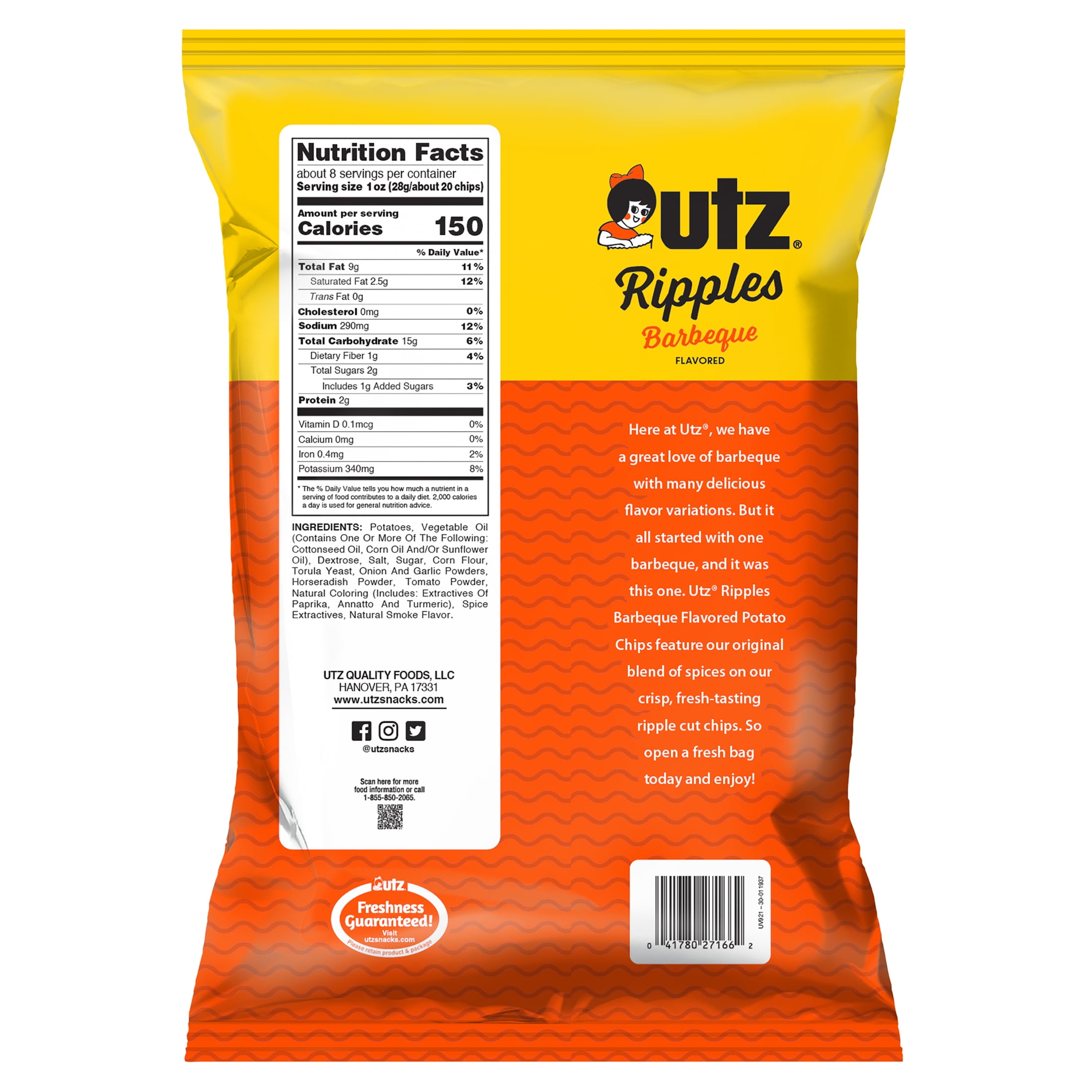 utz bbq ripple chips