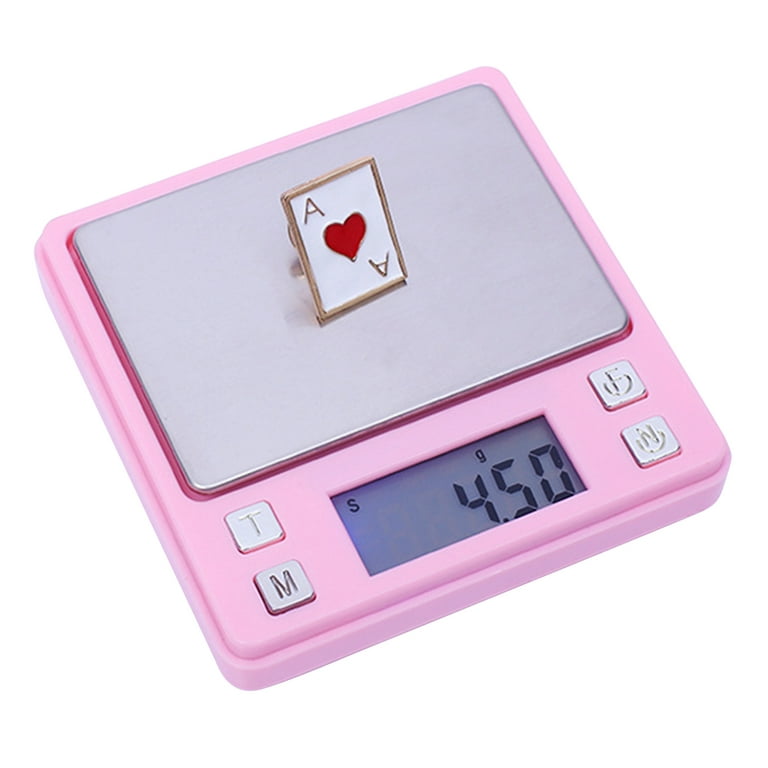 TINYSOME Digital Gram Scale with LCD Blue Backlight Dispaly 200g/0.01g  Pocket Scale Pink 