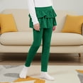 thumbnail image 6 of Besolor Girls Leggings with Skirts Ruffled Skirt Pants Kids Casual School Uniform Stretchy Warm Tights Fall Clothes, 6 of 9