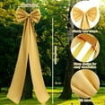 thumbnail image 2 of HaCpiu Giant Bow Decor Christmas Tree Topper Decoration, Big Bows for Room Wall Backdrop, 75Inch Ribbon Tie for Wedding Christmas Fall Birthday Party Supplies, 2 of 13
