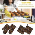 thumbnail image 5 of Honeii Sunflower Rooster Pattern Oven Mitts and Pot Holders, Silicone Oven Gloves,500 F Heat Resistant Oven Mitts Sets, 4PCS, 5 of 6