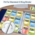 thumbnail image 4 of EEEkit 225 Pockets Trading Card Binder Sleeves, 9 Pocket Page Protectors for 3 Ring Binder, Standard Size Card Sheets Protectors for Sports Cards, Coupon, Business Cards, Pokemon Cards, 4 of 7