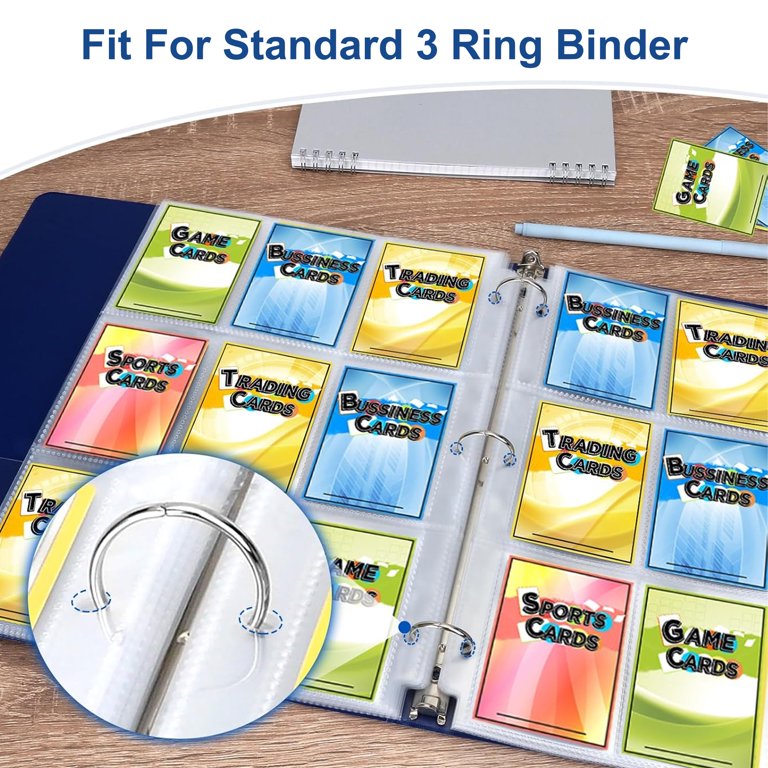TSV 25 Pcs 9-Pocket Trading Card Protector Sleeves for