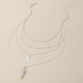 thumbnail image 3 of Collier multicouche Faux Crystal: Collier à chaîne de collier Pendentif lune perlée, 3 of 10