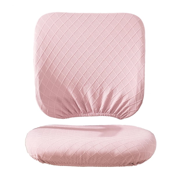 2 fundas para sillas de oficina, antipolvo, elásticas y protectoras para sillas giratorias. conjunto rosa