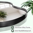thumbnail image 5 of Antok 36"x24" Irregular Wall Mirror, Asymmetrical Metal Frame Bathroom Vanity Mirror, Black, 5 of 7