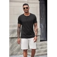 thumbnail image 5 of COOFANDY Men's Black Henley Shirts Short Sleeve Casual T-Shirts with Pocket Summer Button Henleys Classic Basic Tees for Men, 5 of 6