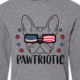 thumbnail image 4 of Inktastic Pawtriotic with French Bulldog  in American Flag Sunglasses Long Sleeve T-Shirt, 4 of 5
