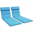 thumbnail image 1 of Outsunny Outdoor Lounge Chair Cushions with Back Ties, Set of 2, Turquoise, 1 of 10