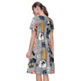 thumbnail image 2 of Bixox Robe d'Été à Manches Courtes pour Femmes Robe Ample Longueur Genou avec Poches-Chien, 2 of 7