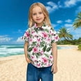 thumbnail image 6 of OGLCCG Boy's Hawaiian Shirt Tropical Casual Summer Beach Shirt with Pocket Short Sleeve Casual Button Down Tops for Youth Kids 2-15 Years, 6 of 7
