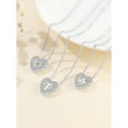 thumbnail image 5 of Suplight 925 Sterling Silver Heart Initial Pendant Necklace CZ Letter Necklace for Women Jewelry Gift, 5 of 9