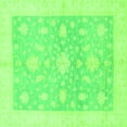 thumbnail image 1 of Ahgly Company Indoor Square Oriental Green Traditional Area Rugs, 3' Square, 1 of 4