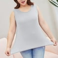 thumbnail image 5 of Up to 65% off Horkkom Plus Size Tank Tops for Women Summer Casual Long Solid Color Tank Tops Soft Comfy Loose Sleeveless Tops, 5 of 5