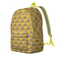 thumbnail image 2 of Yellow Hedgehog Pattern Backpack for School,Cute School Bag,Schoolbag with Adjustable Shoulder Straps & Padded Back,15.7"x11.8"x5.5", 2 of 5