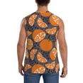 thumbnail image 4 of Lsque Various Oranges Print Men's Cotton Blend Sleeveless Muscle Shirts (S-3XL)- Moisture Wicking, Odor Protection, UPF 30+,3X-Large, 4 of 8