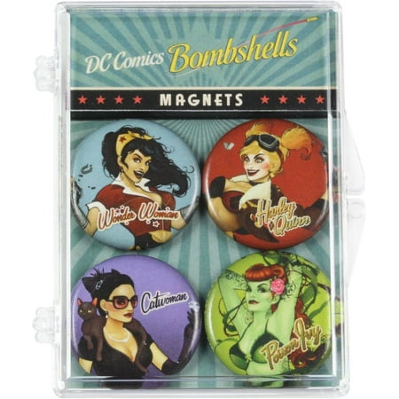 DC Comics Bombshells Magnet 4-Pack