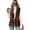 Vintage Woodland Mushroom & Foliage Pattern, variant on Chririnla Color Geometric Pattern, Open Front Slim Fit Sleeveless Waistcoat One Button Vest for Summer Work Spring