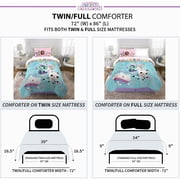 Gabby's Dollhouse Kids Comforter and Pillowcase, 2-Piece Set, Twin/Full, Reversible