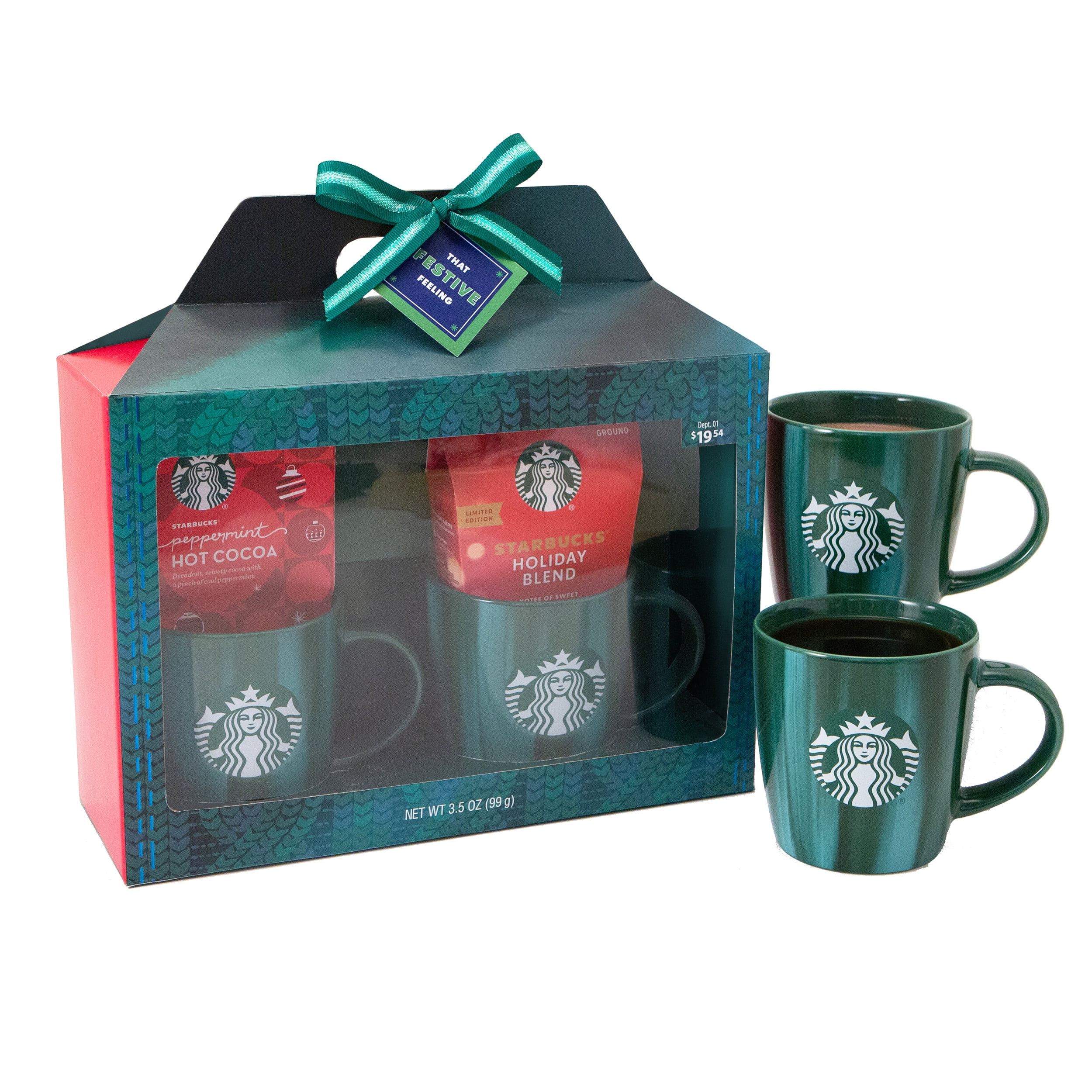 Set of 2 Starbucks Christmas Coffee Mug Gift Sets