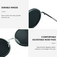 thumbnail image 2 of LifeArt 2 Pack Vintage Round Sunglasses for Men and Women UV400 Protection Outdoor Shades with Black Silver+Clear Gold +2.00 Magnification Frame, 2 of 5