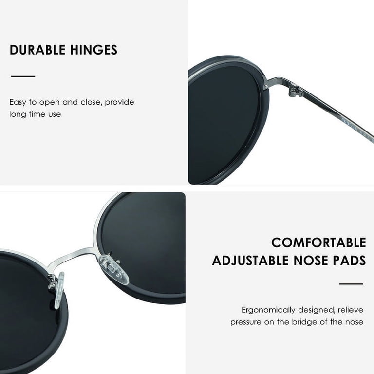 LifeArt 2 Pack Vintage Round Sunglasses for Men and Women  display picture 1