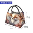thumbnail image 2 of Easygdp Romantic Flower Fox Bolsa de Almuerzo Insulada Reutilizable, Bolsa de Mano y Bandolera para Oficina, Trabajo, Viajes, 2 of 6