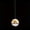 Polished Gold, variant on JoollySun Mini Globe Pendant Light LED Single Crystal Ceiling Hanging Light in Polished Chrome