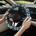 thumbnail image 5 of COEQINE Car Steering Wheel Cover, 15 Inch Soft Breathable Steering Wheel Protector for Women Men, Universal Fit for SUV Sedan Van Truck, Southwest Aztec Blue, 5 of 7