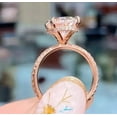 thumbnail image 4 of 2Ct Oval Cut Lab Created Diamond Ladies Solitaire Cocktail Ring 14K Rose Gold Plated Silver, 4 of 4