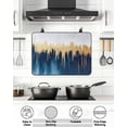 thumbnail image 5 of Abstract Color Block Stove Top Covers for Electric Stove, 28'x20'' Blue Block Gradient Gold Modern Glass Ceramic Stove Cover Foldable Rubber Mat Heat Resistant Cooktop Protector for Kitchen, 5 of 8
