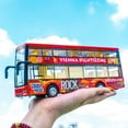thumbnail image 2 of 1/50 Diecast Bus Pull back Car Model with Music Light Kids Educational Toy Gift, 2 of 10