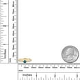 thumbnail image 4 of Gem Stone King 10K Yellow Gold London Blue Topaz and White Lab Grown Diamond Engagement Ring for Women (0.40 Cttw, Gemstone November Birthstone, Round 3.5MM, Size 5), 4 of 4