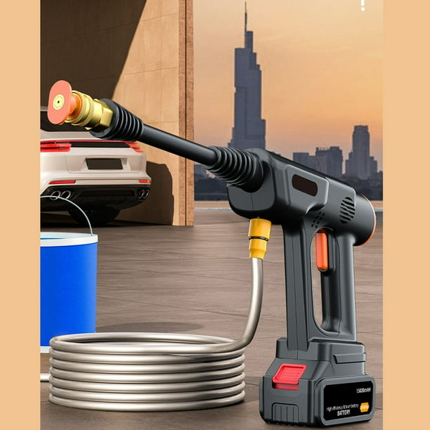 Lavadora De Presión Inalámbrica, Limpiador De Potencia De 900 PS, Con Boquilla De 6 En 1, Batería De 21800 MAh, Lavadora De Presión Portátil Para Automóvil, Patio, Jardín