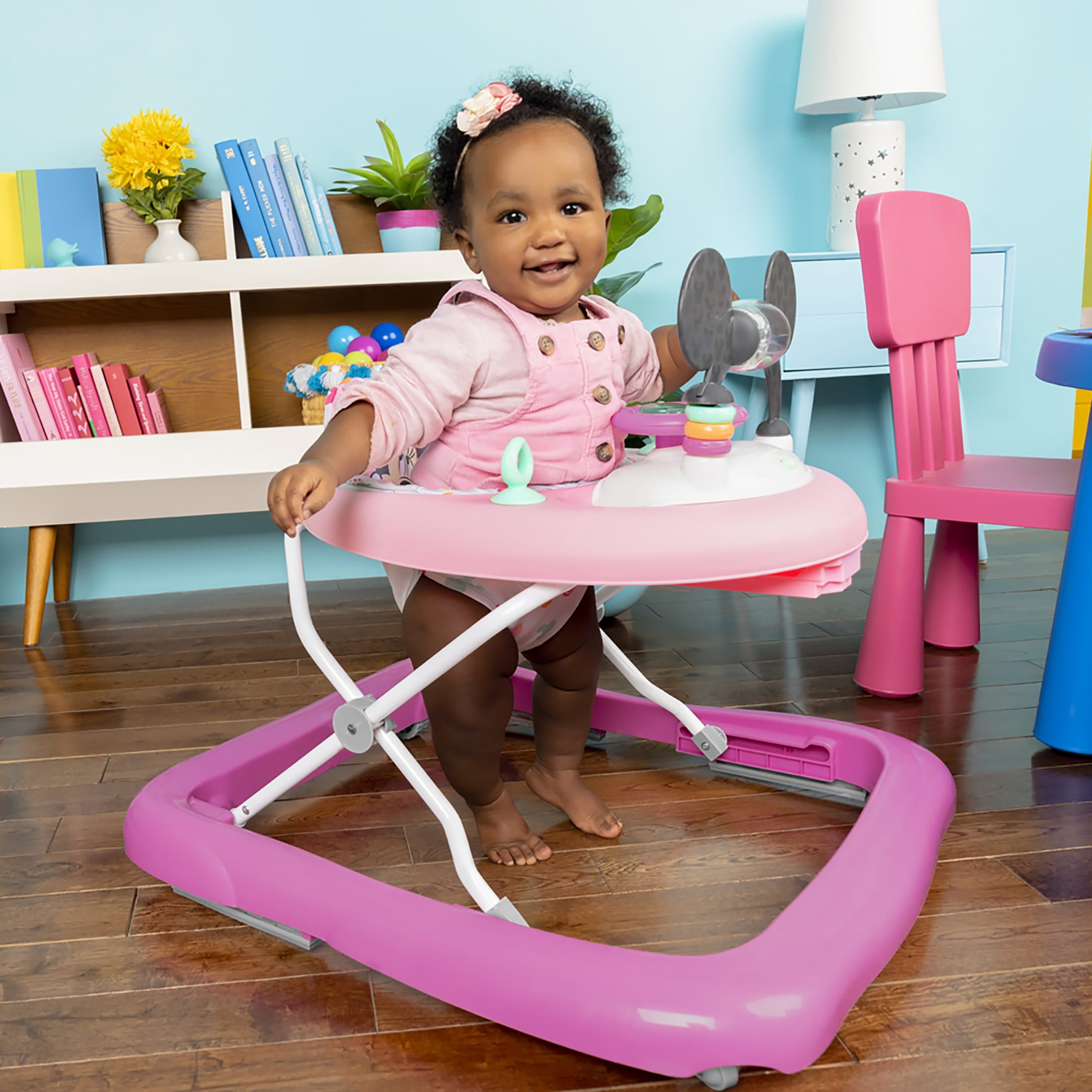 Disney Baby 2-in-1 Adjustable Baby Walker with Activity Station, Minnie Mouse by Bright Starts