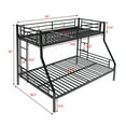 thumbnail image 5 of ASINMAK Twin-over-Full Bunk Beds for adult, Metal BunkBeds with 2 Ladders & Full Length Guardrail, Noise Free Full Size Bunk Bed Easy to Assemble- Black, 5 of 7