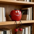 thumbnail image 5 of ZhangC Fruit Resin Shelf Sitter Figurines with Flexible Dangling Legs, Whimsical Hanging Edge Statues, Cute Fruit Character Desktop Ornaments for Bookshelf Windowsill Tabletop Indoor Home, 5 of 9