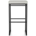thumbnail image 2 of Amisco Easy 26 in. Counter Stool - Light Grey Polyester / Black Metal, 2 of 8