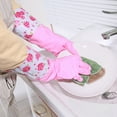 thumbnail image 4 of Clearance！Coopang Rubber Latex Water-proof Dishwashing Gloves Medium Long Cuff Flock Lining Household Cleaning GlovesHome and Kitchen, 4 of 7