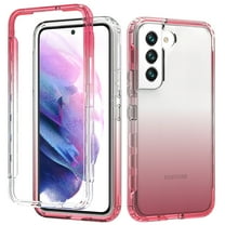 Feishell Gradient Clear Case for Samsung Galaxy A15,Dual Layer Hybrid 2-In-1 PC TPU Transparent Anti-Scratch Shockproof Lightweight Slim Phone Case for Samsung Galaxy A15,Red