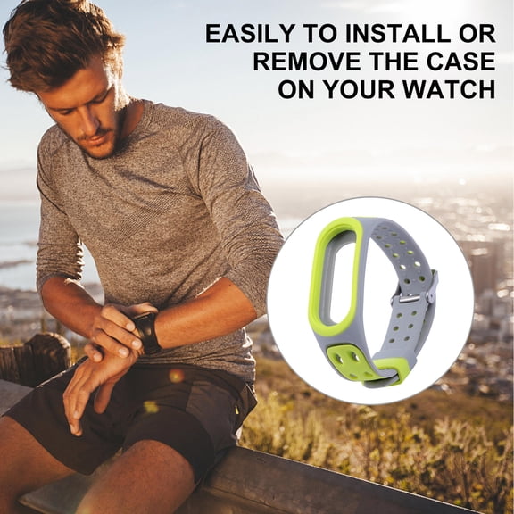 OUNONA Smart Bracelet Daily Use Silicone Band Replacement Watch Band Green 1Pcs