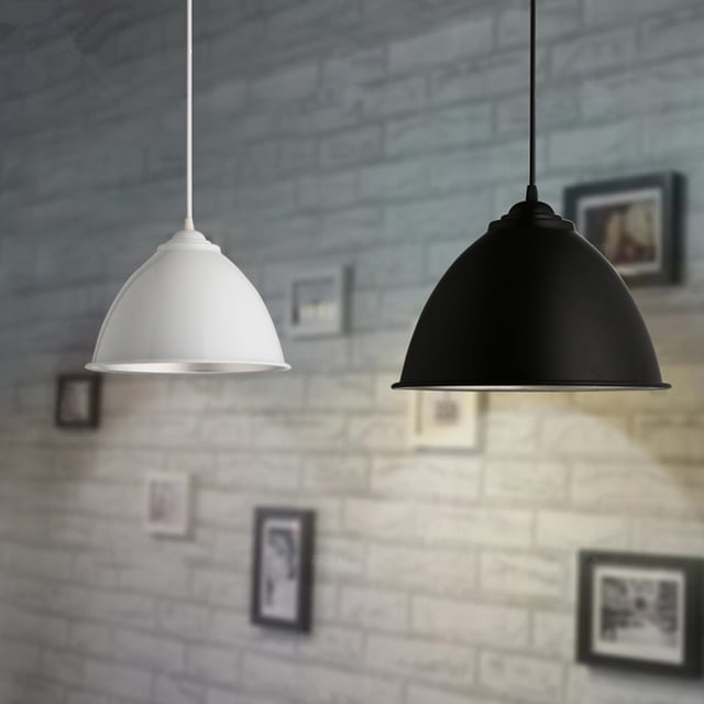 CRAFTHROU Hanging Lamps for Kitchen Modern Lighting Fixture in Black 1 Set